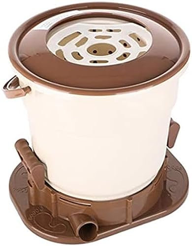 Manueller Wäscheschleuder, nur Wäscheschleudern, Camping-Schleudertrockner für Kleidung, platzsparend, handbetriebene Trocknungsmaschine für Kleidung in Camping-Apartments,Braun