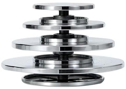 TöPferscheibe,Drehscheibe TöPfern Double-Face-Aluminium-Drehteller for Keramik-Ton-Skulptur-Plattform, Töpferscheibe, Lazy Rotary Tools, 15–30 cm (Color : 20cm)
