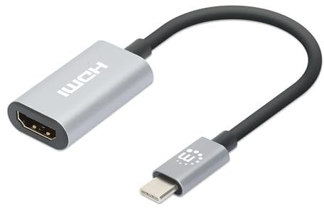 Manhattan Adaptateur USB-C vers HDMI 4K 60 Hz en Aluminium Gris