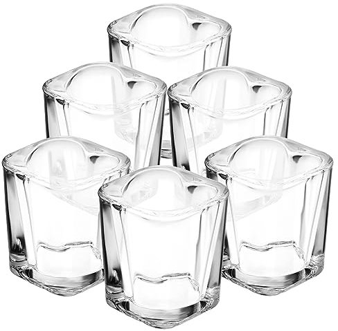 Ciieeo Confezione Da 6 Bicchieri Curvi A Forma Di Cuore Da 45 Ml Bicchierini Da Shot A Forma Di Cuore Accessori Per Carrello Bar Set Di Bicchieri Da Vino