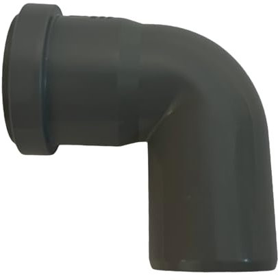 KACZMAREK HT Bogen DN 40/87° Grau PP Kunststoff | mit Dichtung | Gummidichtung | Abwasser Installation | Kanalrohrsystem | komplettes HT-System