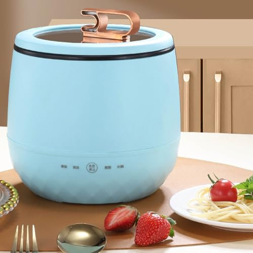 Mini cuociriso, Piccolo cuociriso da 1,8 Litri con Funzione di Mantenimento in Caldo, Serve 1-3 Persone, Facile da Pulire, Adatto per Cucinare Riso, Porridge e zuppe,Sky Blue