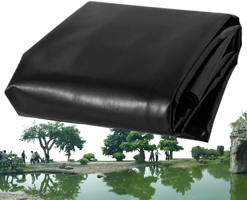Teichfolie, 3 x 29,5 m, 20 x 20 m, 29,5 x 36 Fuß, 39 x 39 m, fisch- und pflanzenfreundliche Teichverkleidung aus wasserdichter Membran-Drainagefolie, 6 mm Dicke (Größe: 3 x 9 m)