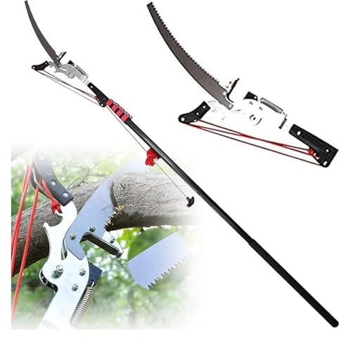 KEuLen Svettatoio Telescopico, Svettatoio a Pertica, Seghe da potatura, troncarami, tagliasiepi, Utensili for Tagliare Rami e Foglie(7.2m/24ft)