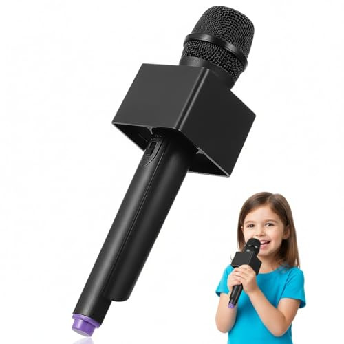 Yardwe Kids Microphone Toy with Flag, Pretend Play | Realistic Appearance, Lightweight Design, For Singing, Hosting, Role Play, Kids Parties and Stage Games