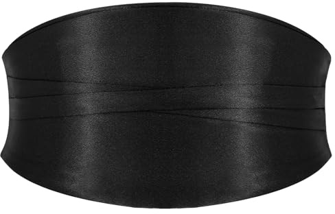 SUOSDEY Wide Satin Belts for Women Dresses Elastic Stretchy Waist Belt for Ladies, 3 inch Wide,black