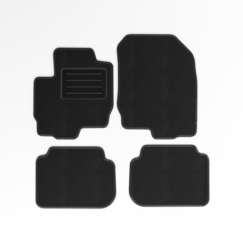 Mats4all Textil Fussmatten Passend für Mitsubishi Colt 5-türig 2004-2008 | rutschfest | Mit Verstärkung | 4-teilig