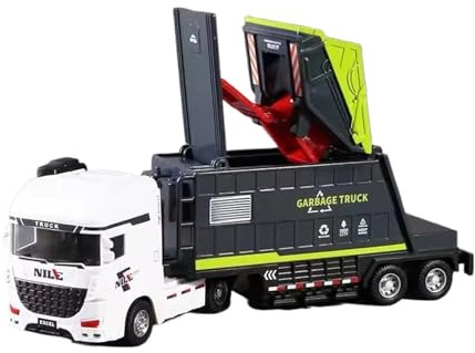 XGFFBAGB Camión De Basura A Escala 1:30, Modelo De Coche, Limpieza De Carreteras, Barredora, Juguetes, Regalos.(White A,with Box)