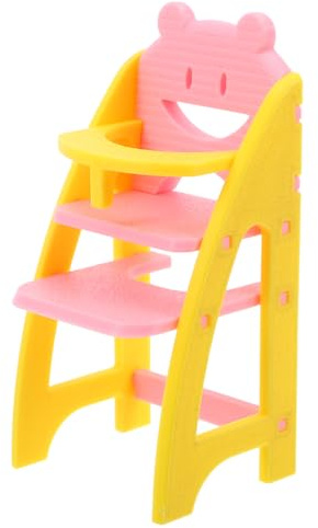Alasum Seggiolone in miniatura: seggiolone per bambole - sedia giocattolo per bambole - mobili per case delle bambole in scala 1:12 - sedia da pranzo per giochi di ruolo - mobili in miniatura per la
