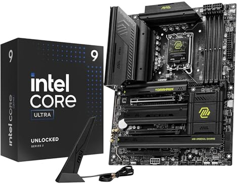 Micro Center CPU Motherboard Combo - Ultra 9 285K 24-Cores LGA 1851 Desktop Processor Bundle with MAG Z890 Tomahawk WiFi Gaming Motherboard