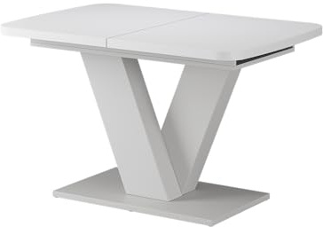 Vicco tavolo da pranzo allungabile Fenaro, Bianco, 120-160 x 80 cm