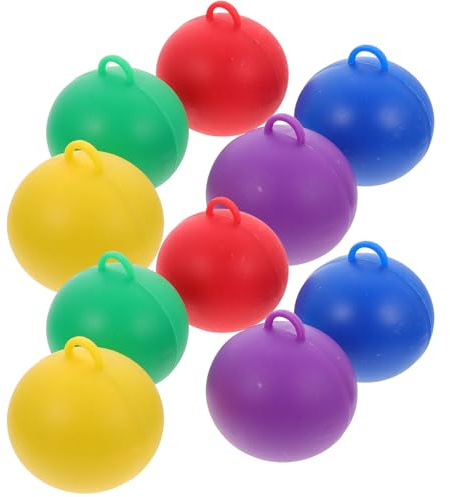 Housoutil 10 piezas pesos globos de helio reutilizables colores surtidos con orificio para hilo decoración fiestas cumpleaños
