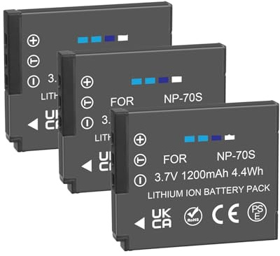 Batterie NP-70S, 1200 mAh, Compatible avec l'appareil Photo instantané Fujifilm Instax Mini 99(3 Pcs Battery)