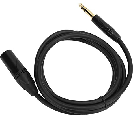 Câble XLR Mâle vers 1/4 Pouces 6,35 Mm, Durable, pour Performances en Studio, Cordon de Signal équilibré pour Musiciens (JD6005-2 mètres)