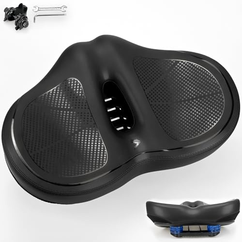 Wareet Comoda sella da bicicletta oversize per uomo e donna, extra larga, universale, ricambio per bici da città, Ebike, cyclette, mountain bike
