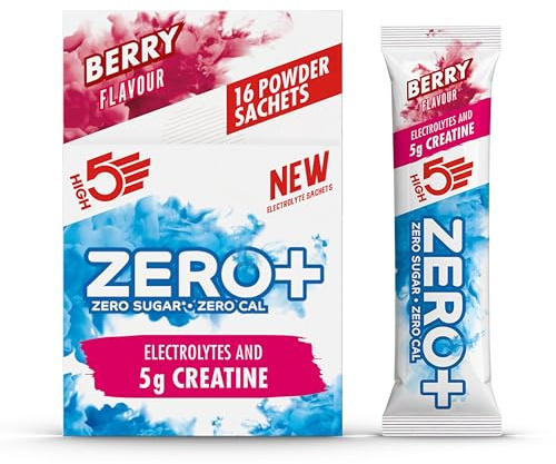 HIGH5 Zero+ Creatine & Electrolytes Hydration Sachets, Berry, 16 x 11.5g