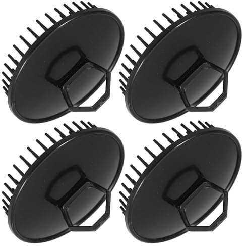 Operitacx 4 Cepillos de Masaje Cuero Cabelludo y Cabello, Material Pe, Fácil de Agarrar, Relajante Muscular, Adecuado para Ducha y Champú
