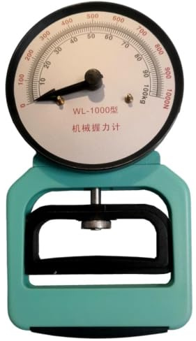 Toplionace Dinamometro Manuale Meccanico Wl-1000, Tester di Forza di Presa a Puntatore, 0–1000 N / 0–100 Kg