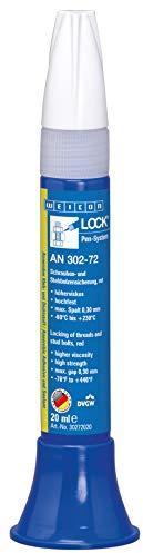 Weicon 30272020 WEICONLOCK AN 302-72 20 ml Schrauben-& Stehbolzensicherung |Hohe Temperaturen, rot