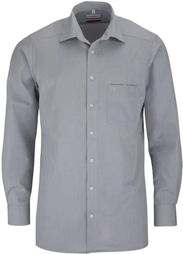 Marvelis Modern Fit Chambray - Camisa de manga larga gris medio 50