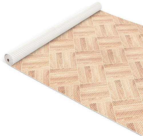 ANRO Für Bad Weichschaum Matte Antirutsch Badvorleger Badläufer Holz Parkett 300x130cm