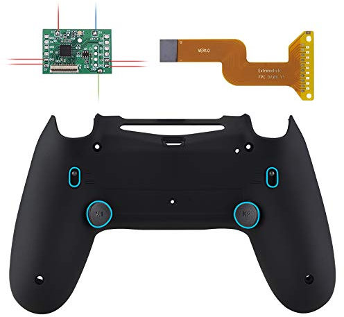 eXtremeRate Black Dawn 2.0 FlashShot Trigger Stop Remap Kit for ps4 CUH-ZCT2 Controller, Upgrade Board & Redesigned Back Shell & Back Buttons & Trigger Lock for ps4 Controller JDM 040/050/055