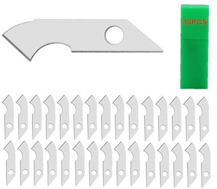 Acrylic plexiglass cutter replacement blade, contains 30 hook blades, no knife holder.