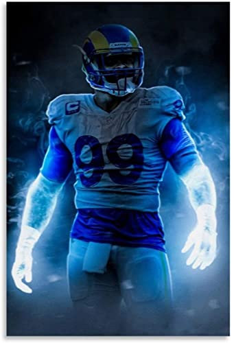 Puzzle 1000 Teile Erwachsene und Kinder Los Angeles Rams - Aaron Donald Star-Plakat Holz Puzzles Stress Freisetzung Spiel 1000 Piece 29.5x19.6inch(75x50cm) Kein Rahmen