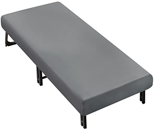 Cot Sheets 31 x 75(Sheet Only), Cot Fitted Sheet Ultra Soft and Breathable Snug Fit for Narrow Twin Mattress/RVs Bunk/Guest Beds/Army Cots/Trifold Mattress/Travel Size Mattress Grey