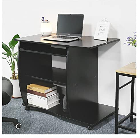 KIZQYN Laptop-Tisch Computertisch Computerschreibtisch-Desktop-Startseite Kleines Apartment Modern einfach wirtschaftlich platzsparender Möbelschreibtisch Arbeitstisch für das Heimbüro (Color : Noir)