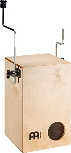 Meinl Percussion Kick Drum Cajon - Trommelkiste für Drum Set - Bass Sound - Mit Schienenhalterung und Klemmen - Schlagfläche Baltische Birke, Natur (KDC1NT) | mit Pedalhalterung, Cajon Beater, Z-Form Rod, Beckenarm, Halteklammern, 19,75 x 11,75 x 11,75 Zoll, Baltische Birke