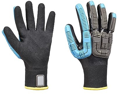 Honeywell Guanti resistenti all'acqua Rig Dog™ Knit 41-4438BL resistenti agli urti, palmo e dorso resistenti al taglio, calibro 18, lavorazione a maglia e immersione, taglia 8M (CONFEZIONE DA 6 paia)