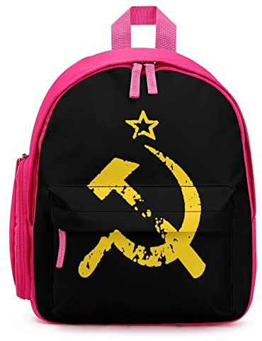 Unisex-Rucksack mit russischer sowjetischer Flagge, Hammer und Sichel, leichte Laptop-Umhängetasche, lässiger Tagesrucksack, Outdoor-Taschen