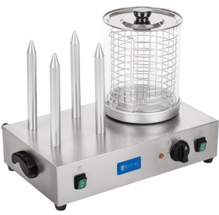 Helloshop26 Appareil Machine à Hot Dog Professionnelle 4 Pains 2 x 300 Watts 3614094