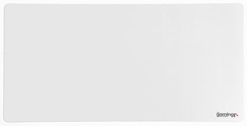 The Gaming Mat Company Single Player MTG Playmat & Mouse Pad – 72 cm x 36 cm White Gaming Mouse Pad compatible with Magic: The Gathering playmats, MTG cards, TCG gaming mat | Compatible with Magic: The Gathering cards, White design with a non-slip rubber base for stable gameplay.