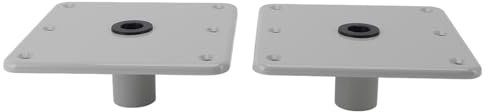 Focket Bootssitz-Sockel, 2 Stück, 17,8 X 17,8 cm, Aluminiumlegierung, Bootssitz-Basis mit 3/4-Zoll-Stiftpfosten, Robuste Bootssitz-Sockel-Basishalterung für die Bootssitzmontage