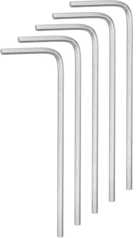 sourcing map 5pcs Hex Key Wrench 1.5mm L-Shape Hexagon Metric Wrenches Chrome Vanadium Steel Repairing Tool for Home Repair, Silver Tone