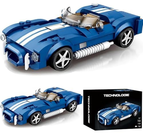 CIJINAY Technik Sportwagen Modellbausatz, 312 Klemmbausteine Technik Bausteine Rennwagen Bausatz, MOC Auto Modellbauset Rennauto Spielzeug Geschenk für Erwachsene