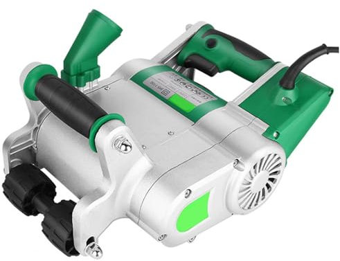 Rozadora de pared eléctrica de 1100 W, máquina ranuradora de pared profesional sin polvo, ancho ajustable/velocidad de ralentí 1600 R/MIN, diseño colgante, para ladrillo, suelo y barras de refuerzo