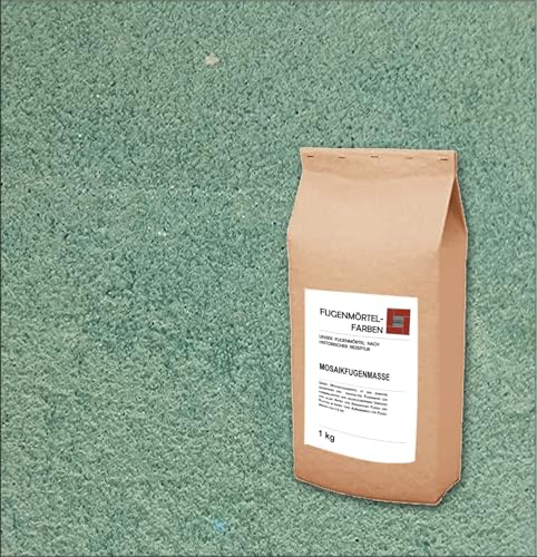MOSAIK Fugenmörtel | BERGGRÜN | 1kg | Optimiert für 1mm-4mm schmale Fugen im Innen- und Außenbereich auf Wand- und Bodenflächen | Frostfest