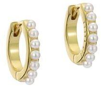 Ted Baker Persia Pearl Huggie Earrings for Women (Gold/Pearl)