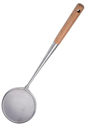 Cabilock Cuchara para Freír Aceite de Acero Inoxidable Cuchara Plana para Freír Mango Utensilios de Cocina para Aceite para Uso el Hogar y Cocina