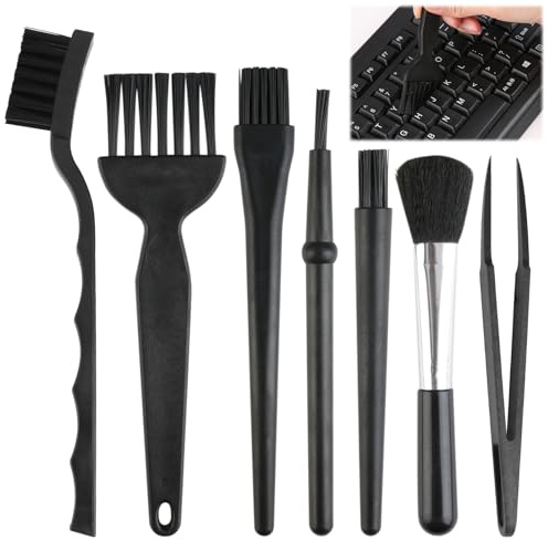 Anti Static Brush, 7pcs Keyboard Cleaning Kit Small ESD Brushes Dust Cleaning Laptop Cleaner Brush Portable Plastic Computer Gadgets for PC Tablet Motherboard Camera Mobiles Desk Office Equipment