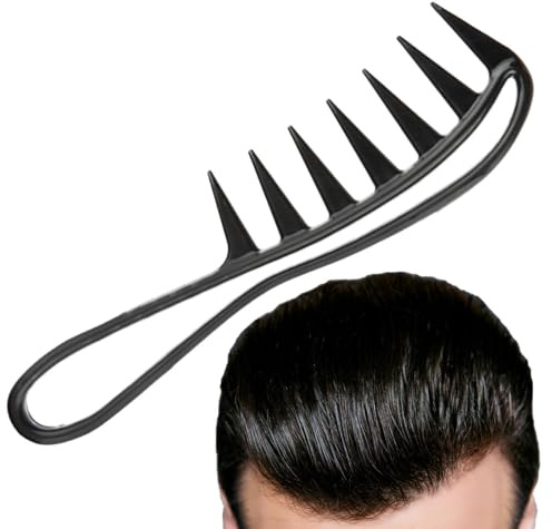 Extra bred tandkam – verktyg för hajtandstyling | Hårkam med brett spalt, professionell bred tandkam för lockar, hajtandstylingverktyg för kvinnor