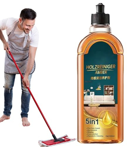 Limpiador Para Suelos De Madera | Líquido Limpiador para Suelos | 500ml Potente Descontaminación y Pulido Restaurador Multiusos Desengrasante para Laminado Mantenimiento Cocina Granito Piedra