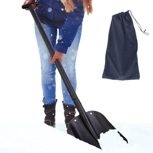 Snöskyffel för bil, teleskopisk snöborttagare, bärbar bortskaffande skyffel för stegunderhåll fordon vinter ägare bil skola entré