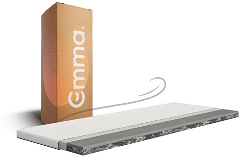 Surmatelas Emma Original Pro Plus 90x200 cm, 8 cm | Housse Extra Thermorégulatrice | 2 Couches Thermorégulantes & Ferme | Mousse HRX | Housse Amovible et Lavable