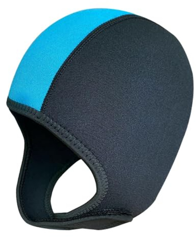 CRDARAAV Cappuccio per immersioni subacquee in neoprene da 3 mm, per kayak, canoa, sport acquatici, nero, blu lago