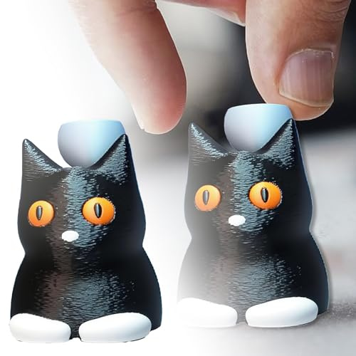 Generisch 2026 3D Printed Cat - Unique Stress Relief - Perfect for Cat Lovers - Desk & Collectible (Black, 8 cm)