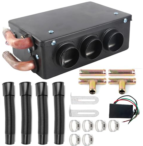 Crumye Auto Heizung 12V 50W, Autoheizung 3-Loch Tragbar, Tragbare Heizlüfter Auto Standheizung Frost Rauscharm Windschutzscheibenheizung